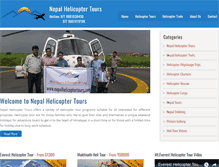 Tablet Screenshot of nepalhelicoptertours.com